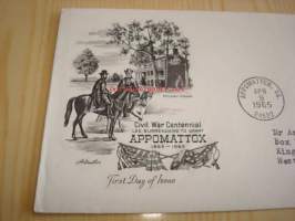 USA:n sisällissota ensipäiväkuori FDC 1965 USA