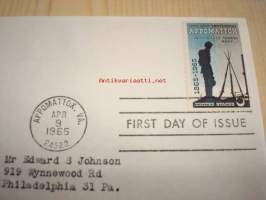 USA:n sisällissota ensipäiväkuori FDC 1965 USA