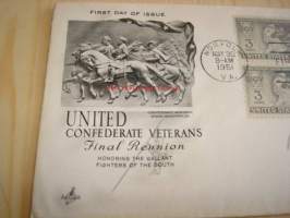 USA:n sisällissota ensipäiväkuori FDC 1951 USA