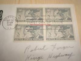 USA:n sisällissota ensipäiväkuori FDC 1951 USA