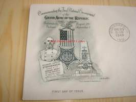 USA:n sisällissota ensipäiväkuori FDC 1949 USA
