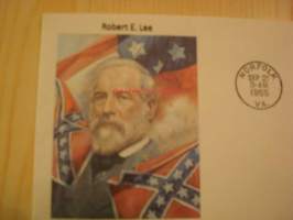 USA:n sisällisota ensipäiväkuori FDC 1955 Robert E. Lee tätä kuorta tehty vain tämä yksi ja ainoa kappale elikkä ainoa maailmassa