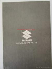 Suzuki Service Manual - Outboard Motor Model DT300 or DT16 -huolto-ohjekirja