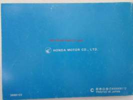 Honda Outboard Motor 75-100 Owners Manual 1982 -omistajan käsikirja