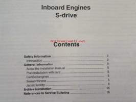 Volvo Penta Installation Inboard Engines S-drive - MD2010, MD2020, MD2030, MD2040, D2-55, D2-75, MD22L, MD22, TMD22, TAMD22 -sisäperämoottorin asennus, katso