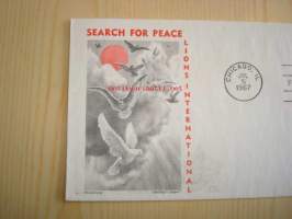 Lions International Search for Peace 1967 USA ensipäiväkuori FDC