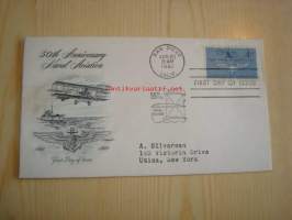 Ilmailuaiheine 50th Anniversary Naval Aviation 1911-1961 USA ensipäiväkuori FDC