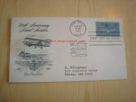 Ilmailuaiheine 50th Anniversary Naval Aviation 1911-1961 USA ensipäiväkuori FDC