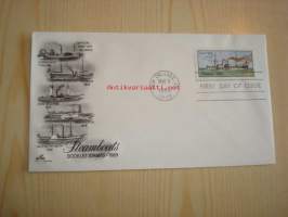 Siipirataslaiva Steambotats 1989 USA ensipäiväkuori FDC