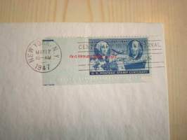 Postimerkki 100-vuotta Centenary Postage Stamp Commemorative Issue 1847-1947 USA ensipäiväkuori FDC