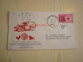 WWII U.S. Army Ambulance Service Association 1919-1949 USA ensipäiväkuori FDC 2. maailmansota