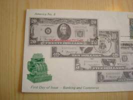 Numismatiikka Banking and Commerce 1975 USA ensipäiväkuori FDC