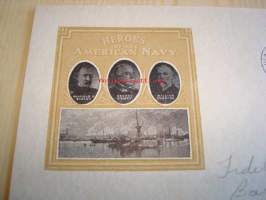 Heroes of the American Navy 1937 USA ensipäiväkuori FDC Schley &amp; Dewey &amp; Sampson