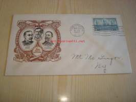 Dewey &amp; Schley &amp; Sampson 1937 USA ensipäiväkuori FDC Famous Navy Officers