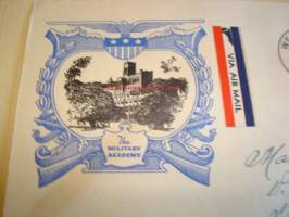 Westpoint The Military Academy 1937 USA ensipäiväkuori FDC kahdella postimerkillä Sheridan &amp; Grant &amp; Sherman