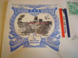 Westpoint The Military Academy 1937 USA ensipäiväkuori FDC kahdella postimerkillä Washington &amp; Greene ja Westpoint