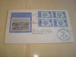 Annapolis The Naval Academy 1937 USA ensipäiväkuori FDC neljällä postimerkillä