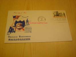 American Revolution Bicentennial 1773-1973 USA ensipäiväkuori FDC