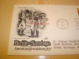Battle of Saratog1 1777-1977 USA ensipäiväkuori FDC