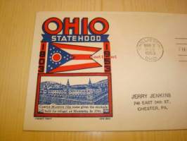 Ohio Statehood USA 1953 ensipäiväkuori FDC