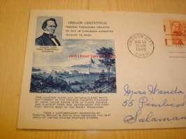 Oregon Centennial USA 1948 ensipäiväkuori FDC