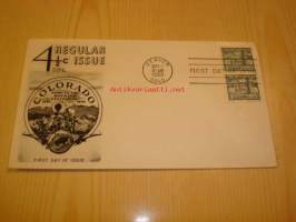 Colorado USA 1959 ensipäiväkuori FDC kahdella postimerkillä