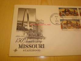 Missouri USA 1971 ensipäiväkuori FDC neljällä postimerkillä Eero Saarinen