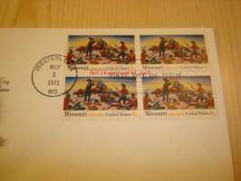 Missouri USA 1971 ensipäiväkuori FDC neljällä postimerkillä Eero Saarinen