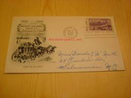 Villi-Länsi Midwest Centenary Kansas City 1850-1950 ensipäiväkuori FDC USA