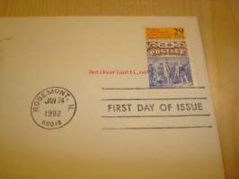 Christopher Columbus 500th Anniversary 1992 ensipäiväkuori FDC USA