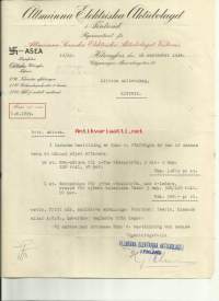 Allmänna elektriska Ab och ASEA  1924   - firmalomake