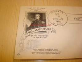 New Mexico 1846-1946 USA ensipäiväkuori FDC