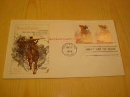 Buffalo Soldiers 1994 USA ensipäiväkuori FDC kahdella postimerkillä