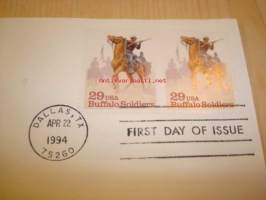 Buffalo Soldiers 1994 USA ensipäiväkuori FDC kahdella postimerkillä