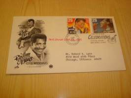 Ritchie Valens ja Otis Redding 1993 USA ensipäiväkuori FDC molempien postimerkillä