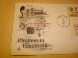 Progress in Electronics 1973 USA ensipäiväkuori FDC kahdella postimerkillä