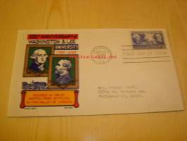 200th Anniversary of Washington and Lee University 1749-1949 USA ensipäiväkuori FDC