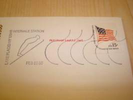 Lake Placid 1980 talviolympialaiset Winter Olympics 90m mäkihyppy USA ensipäiväkuori FDC kultamitali - Jouko Törmänen ja pronssimitali - Jari Puikkonen
