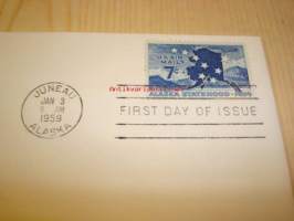 Alaska 49th State of the Union 1959 Juneau USA ensipäiväkuori FDC
