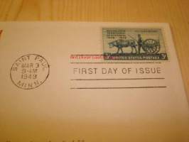 100th Anniversary Minnnesota Territory 1849-1949 USA ensipäiväkuori FDC