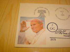 Paavi John Paul II 1979 USA ensipäiväkuori FDC tätä kuorta tehty vain 5 numeroitua kappaletta ja tämä on numero: 2