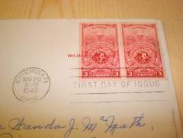 American Turners Society 1848-1948 USA ensipäiväkuori FDC kahdella postimerkillä