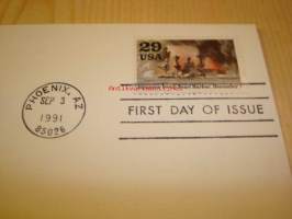 WWII 2. maailmansota Pearl Harbor 1991 USA ensipäiväkuori FDC