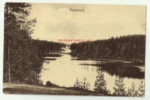 Punkaharju  - paikkakuntapostikortti postikortti kulkenut 1927 merkki pois