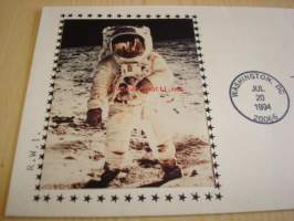 First Man on the Moon kuuhunlaskeutuminen 1969-1994 USA ensipäiväkuori FDC hienolla valokuvalla, harvinaisempi versio
