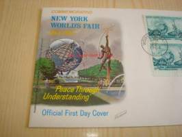 New York World´s Fair 1964 USA ensipäiväkuori FDC neljällä postimerkillä