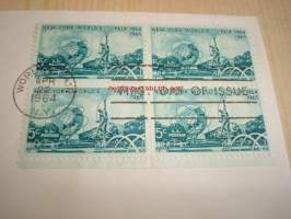 New York World´s Fair 1964 USA ensipäiväkuori FDC neljällä postimerkillä