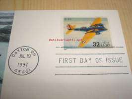 B-10 Bomber pommikone 1997 USA ensipäiväkuori FDC WWII, 2. maailmansota