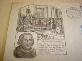 Christopher Columbus 1943 USA ensipäiväkuori FDC
