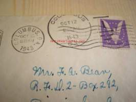 Christopher Columbus 1943 USA ensipäiväkuori FDC